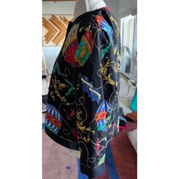 Vintage Around Town Quilted Front Jeweled Black/Red 14 - Picture 6 of 10